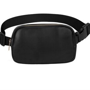 Black Belt Bag with Adjustable Strap
